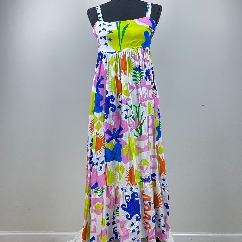Bright Multi Floral Maxi Dress - Sleeveless Summer Dress